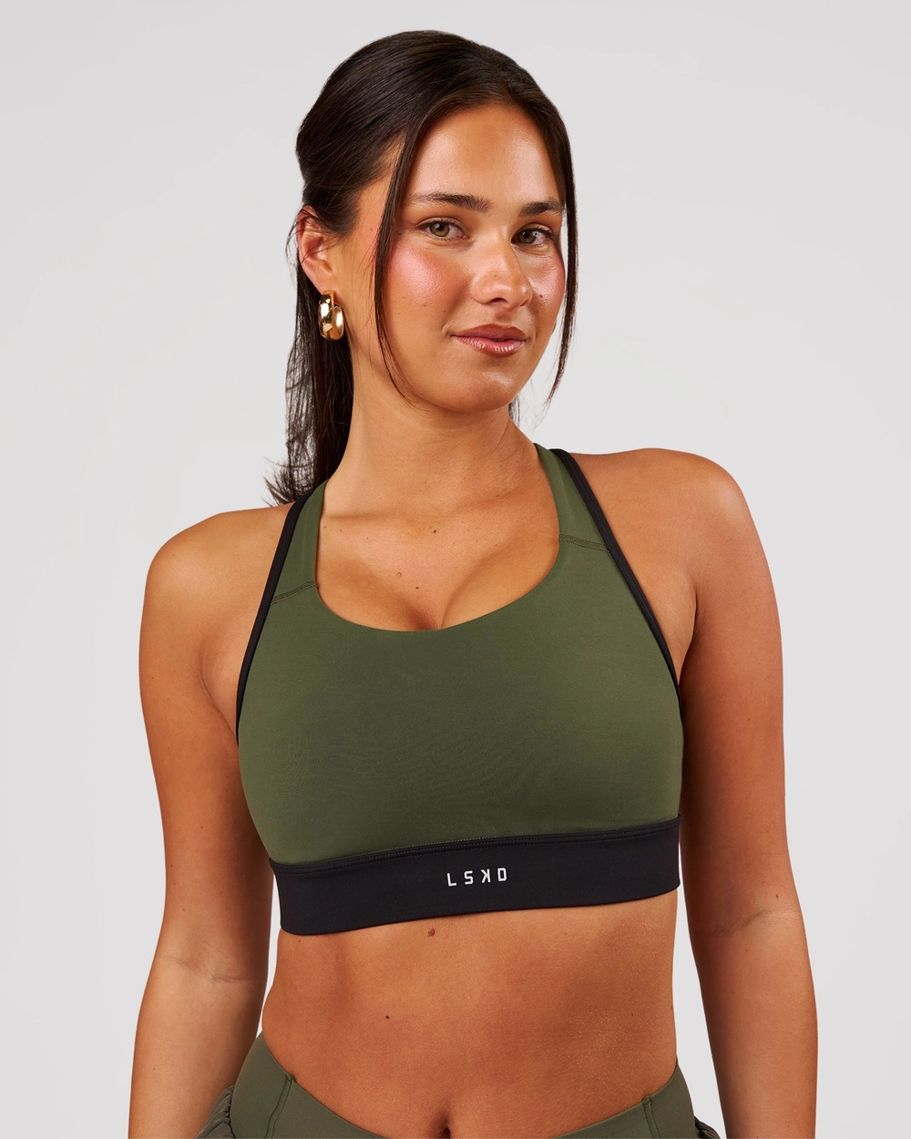 Distinction Sports Bra 2.0 - Pure Olive-Black