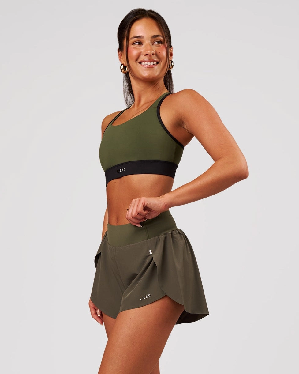 Pacer 3" Run Short - Pure Olive