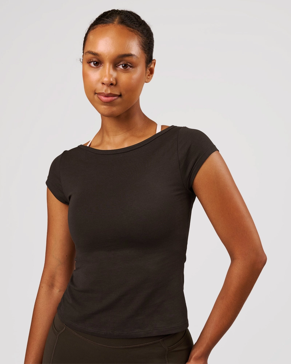 Boatneck FLXCotton Baby Tee - Ground Coffee